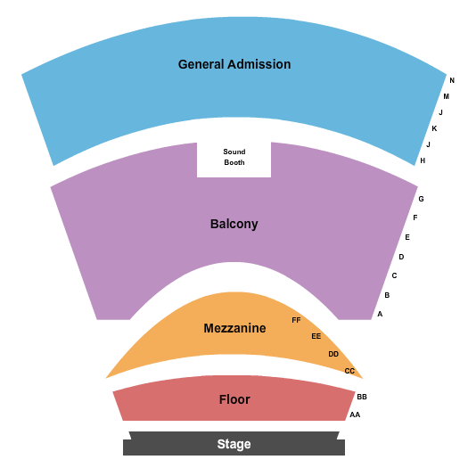 Elsie C. Brackett Theatre Endstage Seating Chart