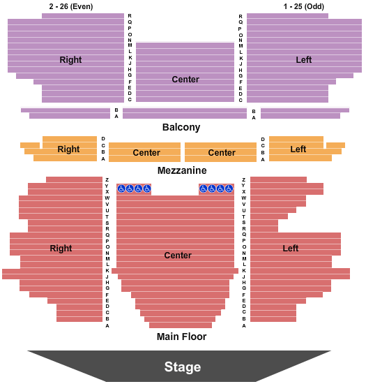 Elsinore Theater Seating Chart