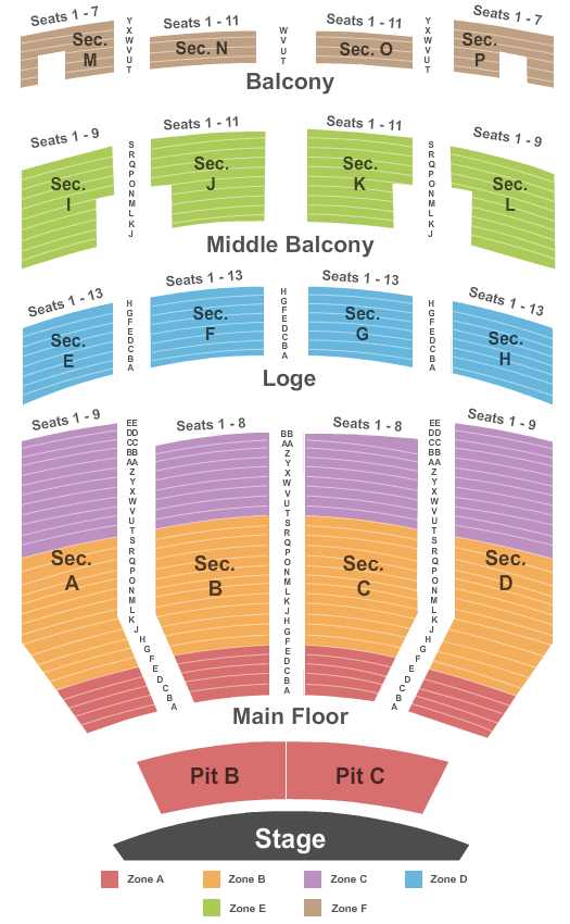 Embassy Theatre Seating Chart