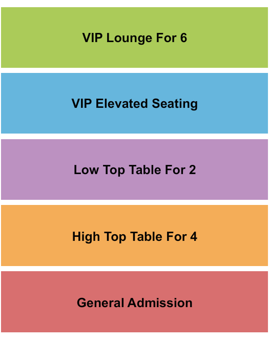 Ember Music Hall GA/Low & High Top/VIP Elevated/VIP Lounge Seating Chart