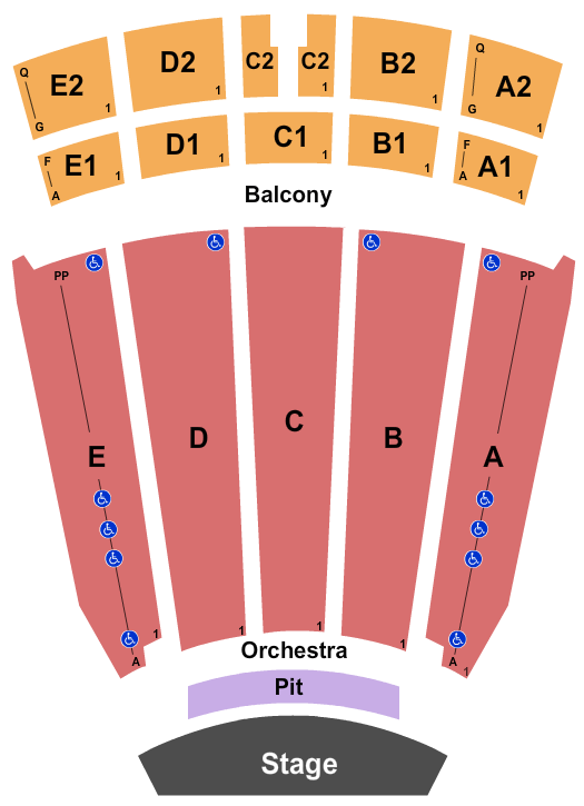 Emens Auditorium End Stage Pit Seating Chart