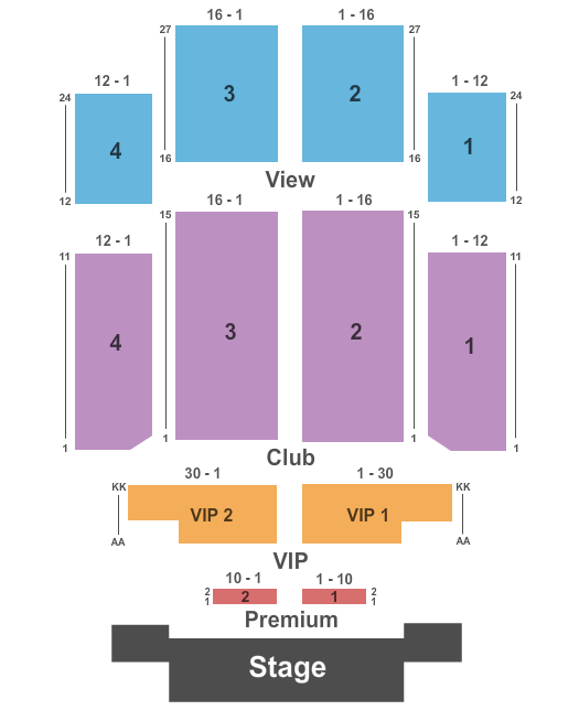 Emerald Queen Casino End Stage Seating Chart