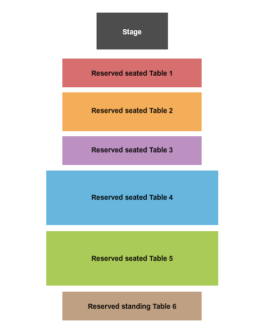 Empire Garage Dead Eye Seating Chart