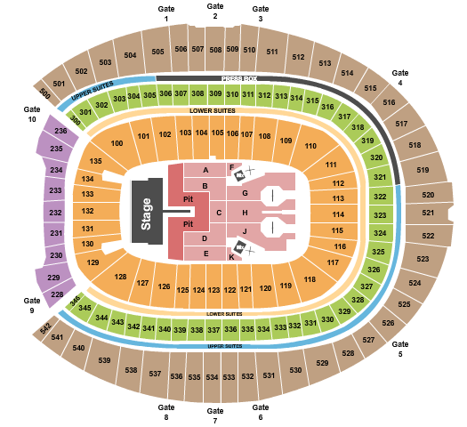 Empower Field At Mile High Foo Fighters Seating Chart