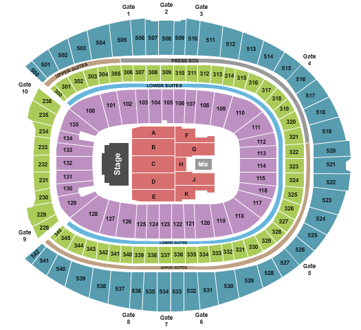 Empower Field At Mile High George Strait Seating Chart