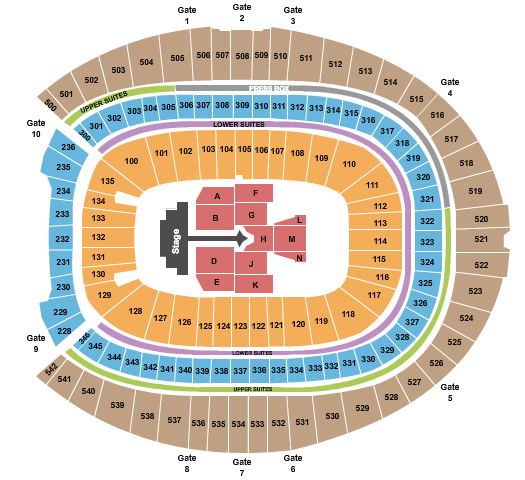 Empower Field At Mile High Justin Bieber Seating Chart