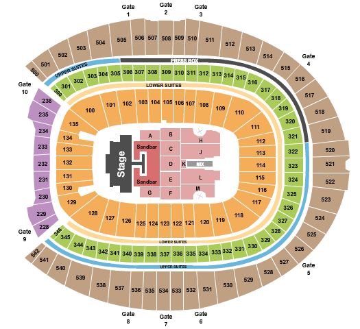 Empower Field At Mile High Kenny Chesney 2024 Seating Chart