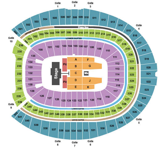 Empower Field At Mile High Luke Combs Seating Chart
