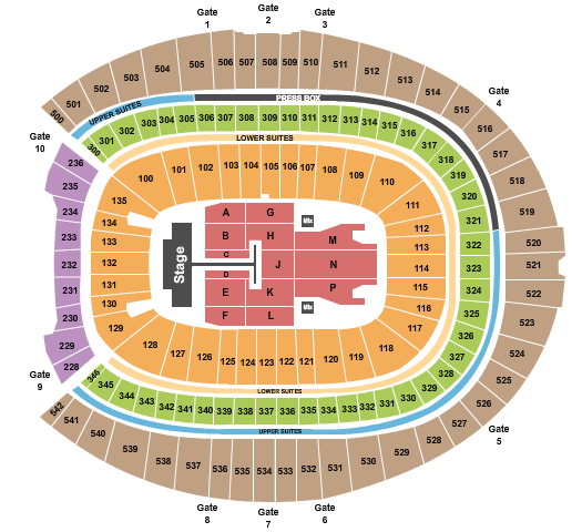 Seatmap for empower field at mile high