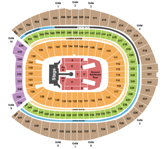 Empower Field At Mile High Rolling Stones 2 Seating Chart