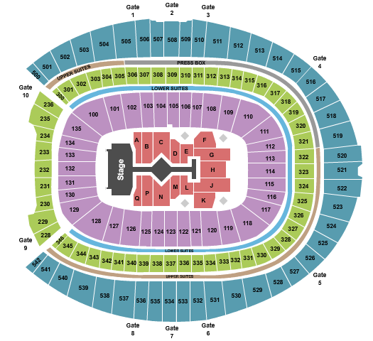 seating chart for Empower Field At Mile High - Taylor Swift 2022 - eventticketscenter.com