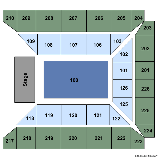 George Gervin GameAbove Center End Stage Seating Chart