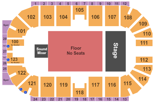 Ovintiv Events Centre Endstage GA Flr Seating Chart