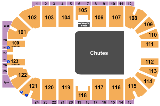 Ovintiv Events Centre PBR Seating Chart