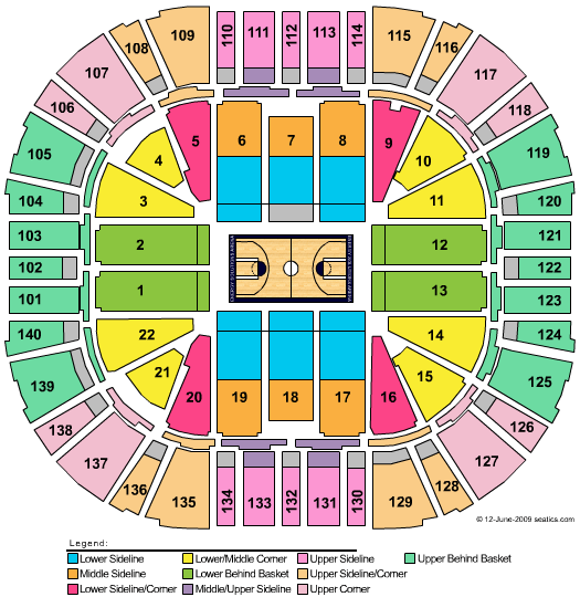 Delta Center NCAA Basketball Seating Chart