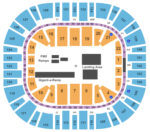 Delta Center Nitro Circus Seating Chart