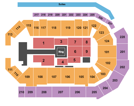 Enmarket Arena All Elite Wrestling Seating Chart