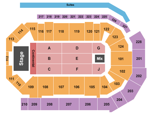 Enmarket Arena Comedy Seating Chart
