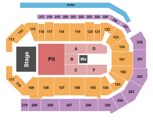 Enmarket Arena Endstage GA Pit 2 Seating Chart