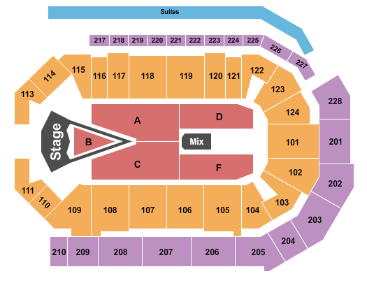 Enmarket Arena For King and Country Seating Chart