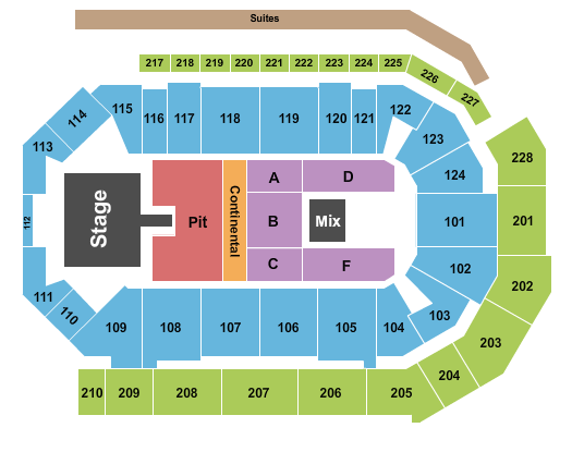 Enmarket Arena Jon Pardi Seating Chart