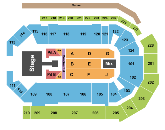 Enmarket Arena Kane Brown Seating Chart