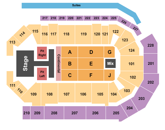 Enmarket Arena Luke Bryan Seating Chart