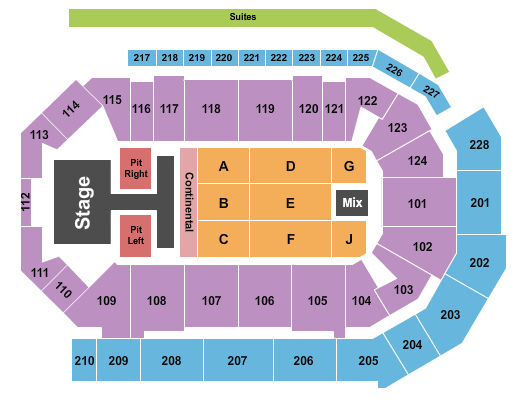 Enmarket Arena Old Dominion Seating Chart