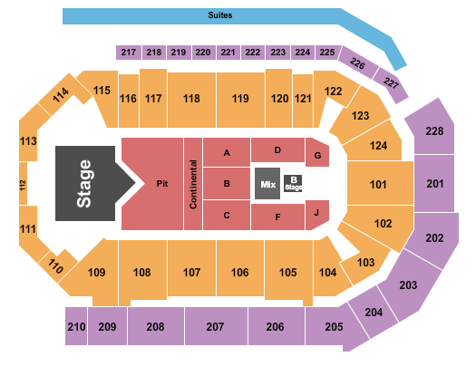 Enmarket Arena Sam Hunt Seating Chart