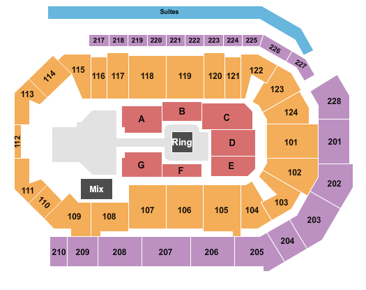 Enmarket Arena WWE Seating Chart