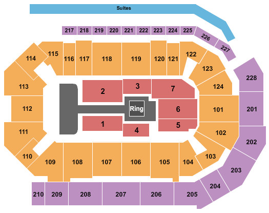 Enmarket Arena Wrestling AEW Seating Chart