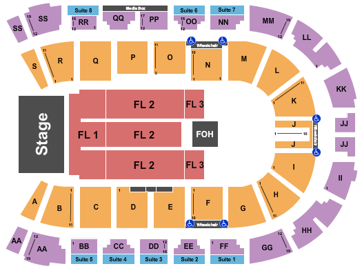 VisitLethbridge.com Arena Endstage-2 Seating Chart