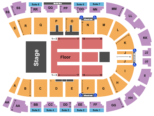 VisitLethbridge.com Arena Johnny Reid Seating Chart