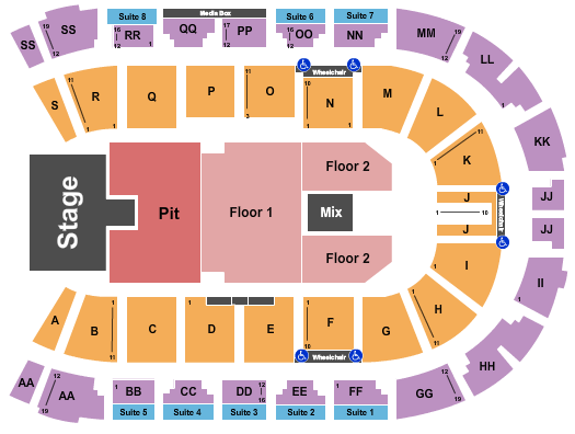 seating chart for Enmax Centre - Lee Brice - eventticketscenter.com