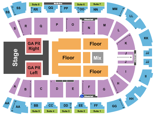seating chart for Enmax Centre - Old Dominion - eventticketscenter.com