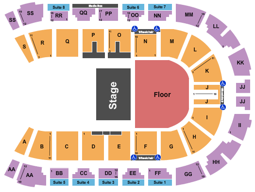 VisitLethbridge.com Arena Stone Sour Seating Chart