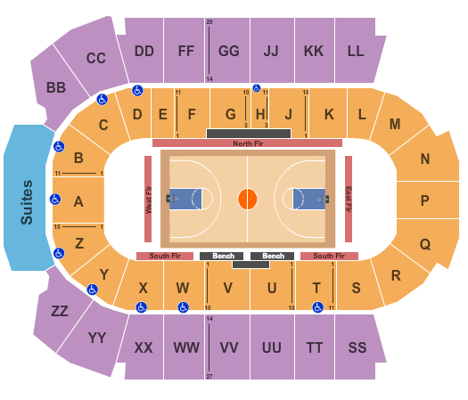 Peavey Mart Centrium Basketball1 Seating Chart