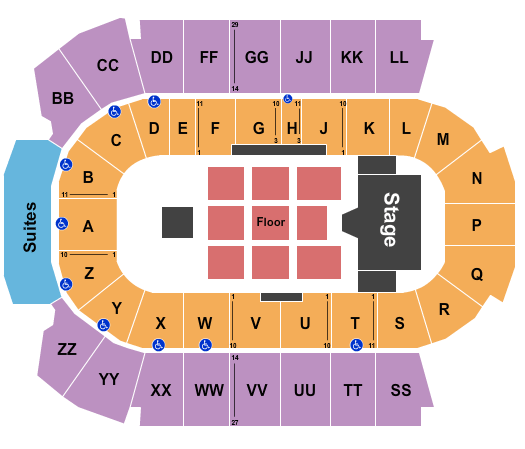 Peavey Mart Centrium Hedley Seating Chart