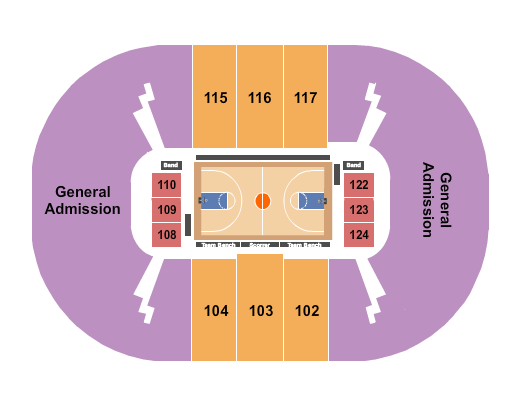 Enterprise Center Basketball with GA Seating Chart