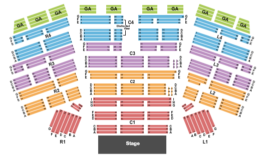 Entertainment Hall At Soaring Eagle Casino & Resort End Stage Seating Chart