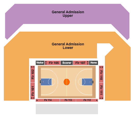 Entertainment & Sports Arena Basketball GA Seating Chart