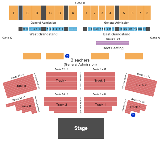 Erie County Fairgrounds in Hamburg End Stage Seating Chart