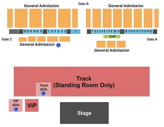 Erie County Fairgrounds in Hamburg GA Track/GA GS Seating Chart