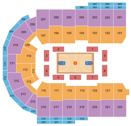 Erie Insurance Arena Basketball Seating Chart
