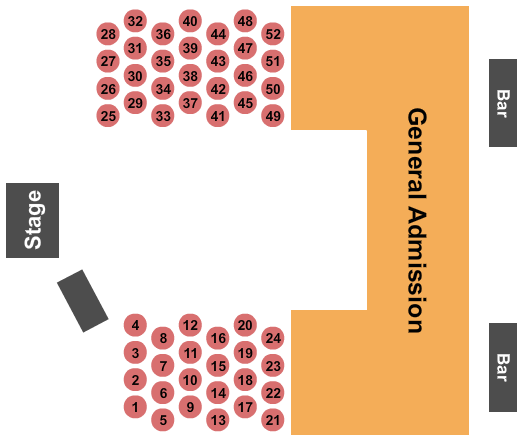 Ernest E Valdez Hall At Fresno Convention & Entertainment Center GA/Tables Seating Chart