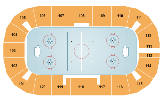 GFL Memorial Gardens Hockey Seating Chart