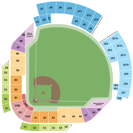 Estadio Alfredo Harp Helu Baseball Seating Chart