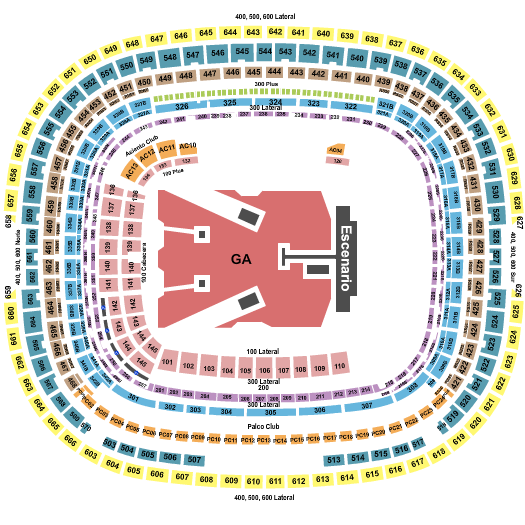 Estadio Azteca Bad Bunny Seating Chart