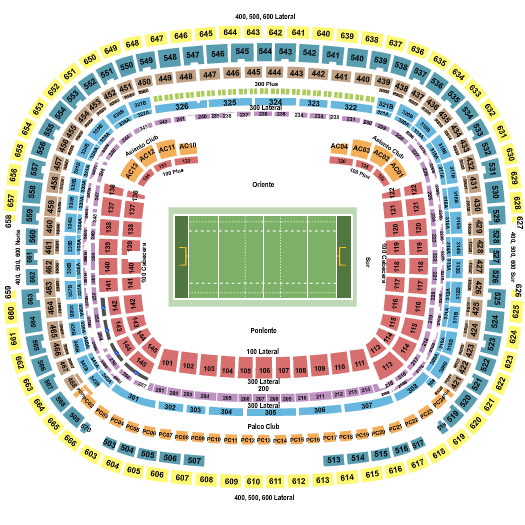 Estadio Azteca Soccer Interactive Seating Chart