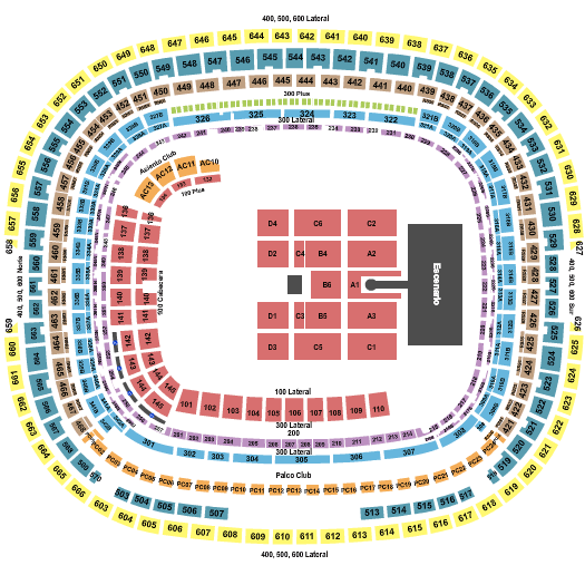 Estadio Azteca Shakira Seating Chart